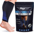 Calf Compression Sleeves for Men and Women - (1 Pair) Footless Support Socks for Varicose Vein, Nursing, Pregnancy,