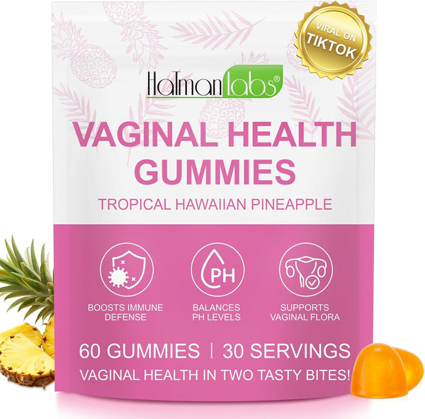 Vaginal Probiotics Gummies for Women, PH Balance for Women, Hawaiian Pineapple Gummies