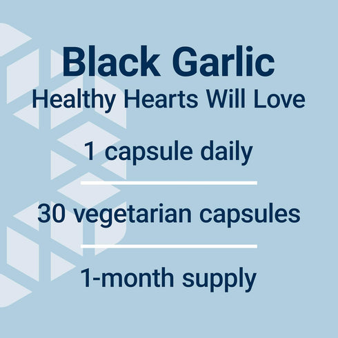 Life Extension Aged Black Garlic Supplement, Heart Health Support, Gluten Free, Vegetarian, Non-GMO, 30 Capsules