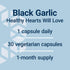 Life Extension Aged Black Garlic Supplement, Heart Health Support, Gluten Free, Vegetarian, Non-GMO, 30 Capsules