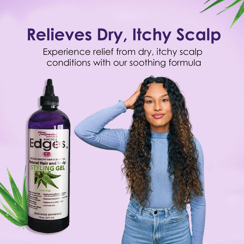 Hicks Edges Curl Activator, Definer Twist, Dry and Release Styling Gel for Vibrant Healthy Hair, 16 oz