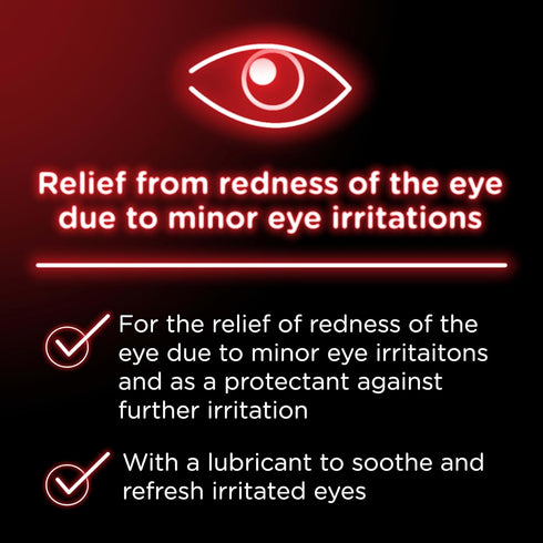 Tetrahydrozoline 0.28 oz Visine Red Eye Hydrating Comfort Redness Relief and Lubricant Drops to Help Moisturize