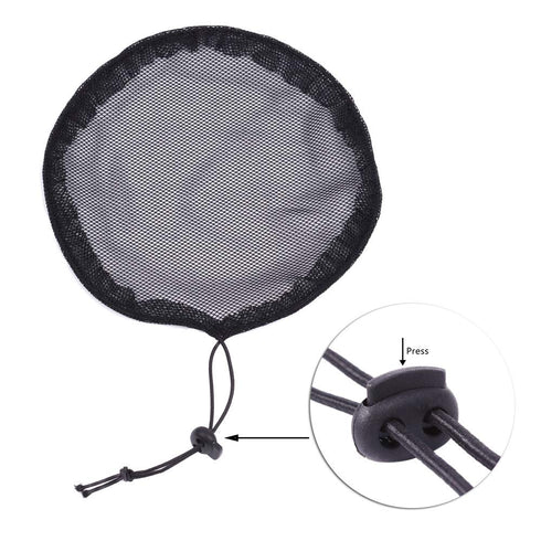 YANTAISIYU 5Pcs Black Ponytail Hair Net - Elastic Drawstring Ponytail Wig Cap for Hair Bun Making Tool for Women