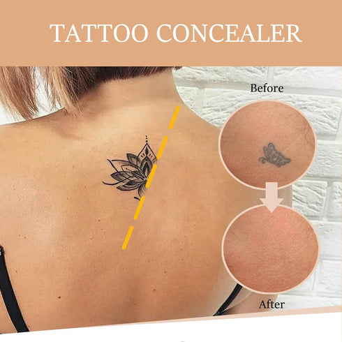 Tattoo Cover Up - Invisible Waterproof Concealer Kit for Body Leg Tattoos, Scars, and Dark Spots