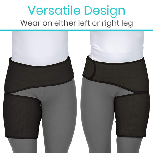 Vive Hip and Groin Brace - Compression Wrap Support for Sciatica, Bursitis, Hip Flexor, Thigh, and Hamstring Recovery