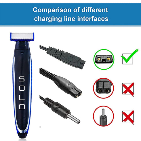 USB Cable for MicroTouch Solo Men's Electric Shaver, 39.4in 5V Replacement Charger Cord