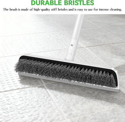SetSail 48-Inch 2 1 Tilb Floor Scrub Brush, Scrub Brush with Long Adjustable Handle in Scraper Brush Stiff Bristle