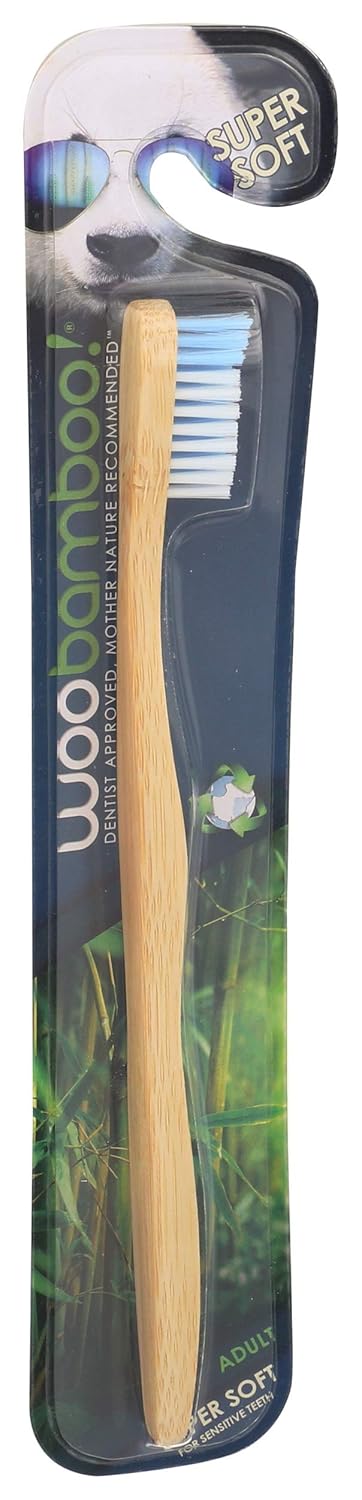 Woobamboo! Adult Super Soft Bamboo Toothbrush, Sustainable Bamboo, Plastic Negative (Pack of 1)