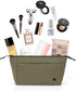 Purevave Large Cosmetic Bag for Women, Travel Makeup Organizer Pouch (Green)