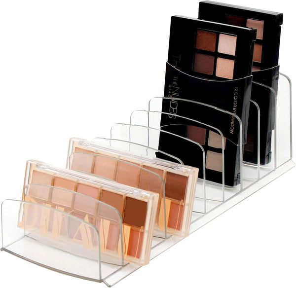 Youngever Large Plastic Makeup Palette Organizer, Clear Eyeshadow Holder, 10 Compartment Cosmetic Palette