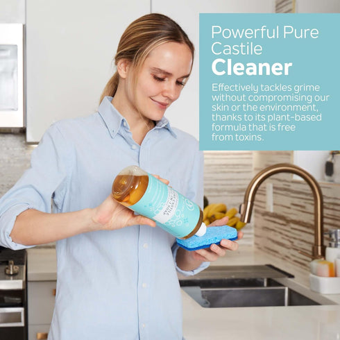 Dr. Jacobs Naturals Fragrance Free Castile Cleaner: All-In-One Soap, Effective Plant-Based Formula for House Cleaning
