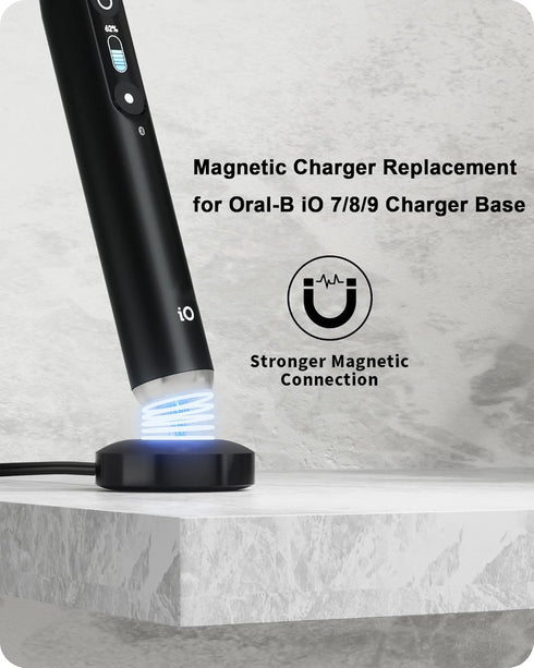 Magnetic Charger Replacement for Oral-B iO Series 7/8/9 Electric Toothbrush, Charging Base Compatible with Oral-B
