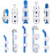 BBTO 10 Pieces Finger Splint, Metal Finger Support Knuckle Stabilizer with Soft Foam Interior, 3 Sizes.