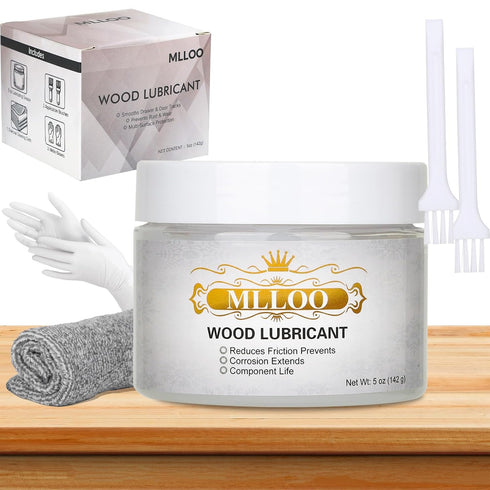 MLLOO Wood Lubricant Multi-Purpose Paste Wax, 5oz for Home, Restore & Maintain Wooden