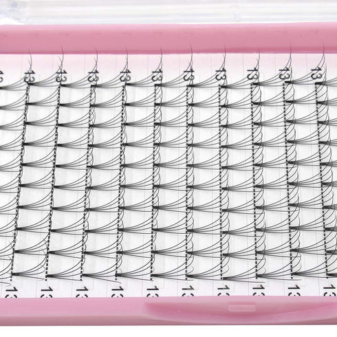 Premade Fans Eyelash Extensions, 4D 6D 8D Short Stem Volume Lash Extensions, Pre-made Lash Fans C D Curl 9-15 MIX