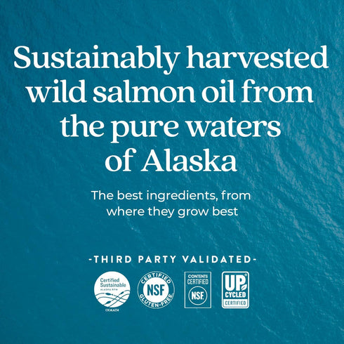 New Chapter Wholemega Fish Oil Supplement - Wild Alaskan Salmon Oil, 180 ct, 1000mg Softgels