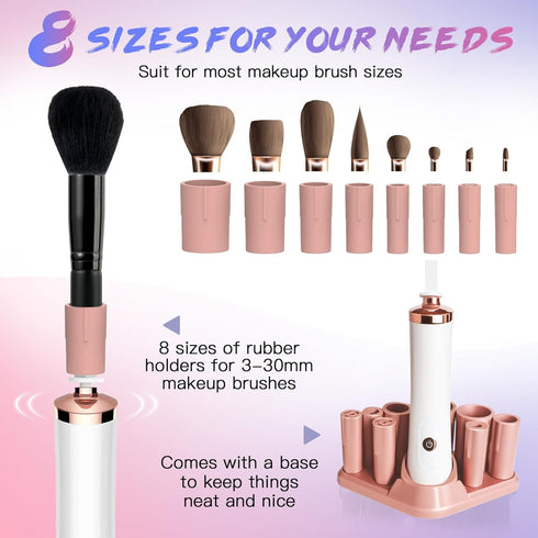 Makeup Brush Cleaner Machine, Super Fast Automatic Brush Cleaner and Dryer Tool for Most Makeup Brush Sizes