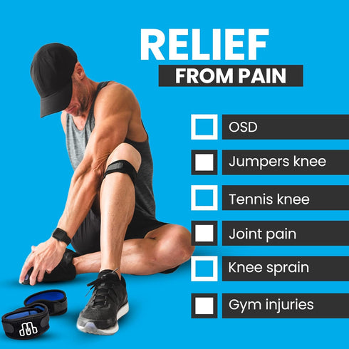 Stabilizing Patella Knee Strap | Knee Brace for Running, Cycling, Hiking, Sports | Knee Pain Relief and Support Brace