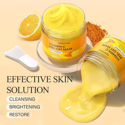 SHVYOG Vitamin C Peel Off Face Mask, Deep Cleansing Exfoliating Mask for Blackheads and Large Pores