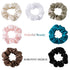 MulberrySilk Hair Scrunchies for Women, 3 Pack Silk Hair Ties for Sleep, Black, Taupe, Peacock Blue