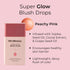 MCoBeauty Super Glow Blush Drops, Peach Pink, Luminous Flush for Radiant Cheeks, Vegan Cosmetics