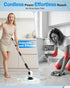 Maraiss 3-Speed 10 90 IPX7 Electric Spin Scrubber, Shower Scrubber with Long Handle & Replaceable Brush Heads, Cordless