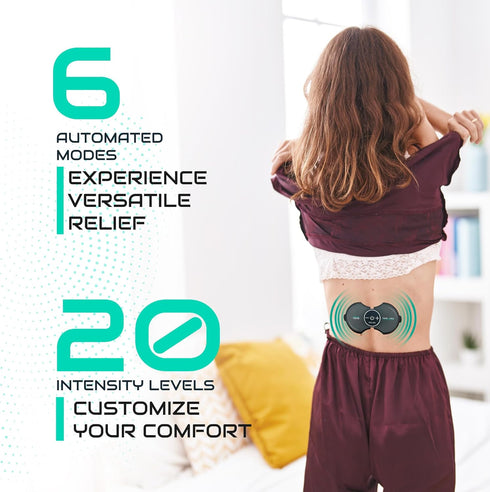 Pro 1000 Wireless Tens Unit for Pain Relief, Mini Tens Massager, Portable Electric Muscle Stimulator