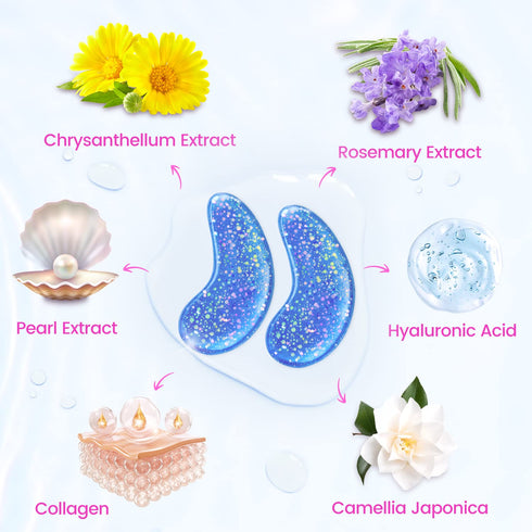 Under Eye Patches (24 Pairs), Upgrade Eye Gel Pads for Wrinkles, Puffy Eyes, Dark Circles, Natural Collagen
