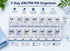 ODSD 7 Healthaccessories Spanish Pill Box Day Twice-a Day AM PM Weekly Pill Planner Organizer - Large Compartment Pill