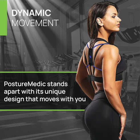 PRIMEKINETIX PostureMedic Dynamic Posture Brace for Neck and Back Support, M(Green)