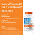 K2 MK7 100 K-2 MK-7 MenaQ7, 60 Doctor's Best Natural Vitamin Supplement for Men & Women - Bone Health Support, mcg