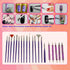 Nail Art Brushes 20pc Kit Set with Roll-Up Pouch, Dotting Pens, Marbling Detailing, Best for Nail Art and Facial