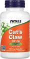 NOW Supplements Cat's Claw 500 mg, 100 Veg Capsules, Non-GMO Project Verified Herbal Supplement