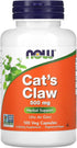 NOW Supplements Cat's Claw 500 mg, 100 Veg Capsules, Non-GMO Project Verified Herbal Supplement