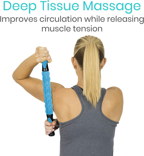 Vive Massage Stick Roller for Muscle, Back, Legs - Deep Tissue Body Fascia Massager for Hamstring, Calf, Neck Pain