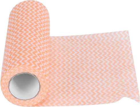 Cleaning Cloths Wipe Roll, Reusable Kitchen Cleaning Wipe, Wash Rags for Home, Kitchen Use (Orange)