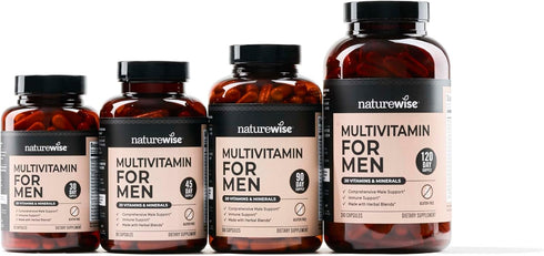 Immunity 90 Capsules[45-Day NatureWise Multivitamin for Men - Daily Male Support - Minerals & Herbs for Energy