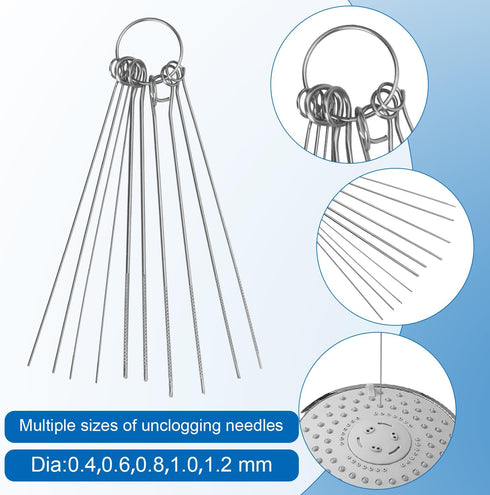 30pcs Shower Head Cleaner Tools - Multi-Sized Tiny Brushes for Anti-Clogging Cleaning (Green)