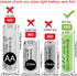 Yibatopow 16 Packs AAA200mAh 1.2v Rechargeable Batteries,Triple A NiMH Precharged Solar Batteries for Outdoor Solar