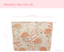 PAZIMIIK Large Zipper Makeup Bags for Purse, Travel Canvas Cosmetic Pouch, Brocade Flower Pink Organizer for Women and
