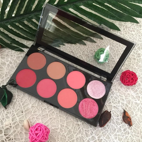 Makeup Revolution Ultra Blush Palette, Sugar & Spice, 8 Shades, Bronzer & Highlighter, 13g, Vegan