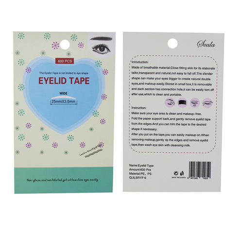 Pro 600 Pcs Makeup Breathable Eyelid Tape, Invisible Double Fold Shadow Sticker Tool