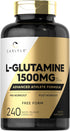 Carlyle L Glutamine Capsules | 1500mg | 240 Count | Non-GMO, Gluten Free Supplement | Advanced Athlete Formula, Pre and