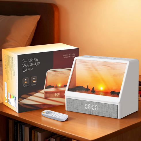 Sunrise Alarm Clock, White Noise Sound Machine for Bedroom, Wake Up Light