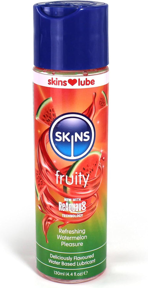 Skins Watermelon Flavoured Water Based Condom Compatible Lubricant with Reaquav8 Technology 4.4