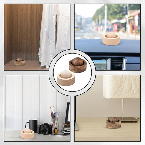 ZCXETP 2Pcs Wood Diffuser for Essential Oils, Passive Diffuser, Small Oil Diffuser Suitable for Bedrooms, Living Rooms