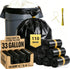LONGOMA 33 Gallon Trash Bags, Heavy Duty Garbage Bags 110 Count 1.7 MIL,