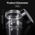 Patelai 4 Pieces Round Leak Proof Plastic Container Jars with Lids, 6 Ounce for Travel Storage Makeup, Black