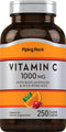 Piping Rock Vitamin C 1000mg | 250 Caplets | with Bioflavonoids & Rose Hips | Vegetarian, Non-GMO, Gluten Free