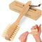 Takavu Nail Brush, Pure Boar Bristles Natural Wood Handle for Scrubbing Fingernail Toenail Hygiene